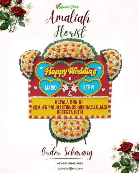 Papan Bunga Pernikahan Sindangasih